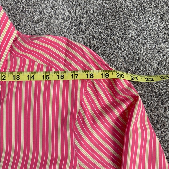 Kiton Women’s Red and White Striped Dress Shirt - Picture 5 of 7